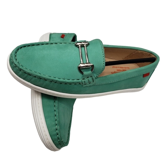 Marc Joseph | NIB Lexington Turquoise Nobuck Preppy Leather Loafer Girl's 2.5 - Picture 6 of 14
